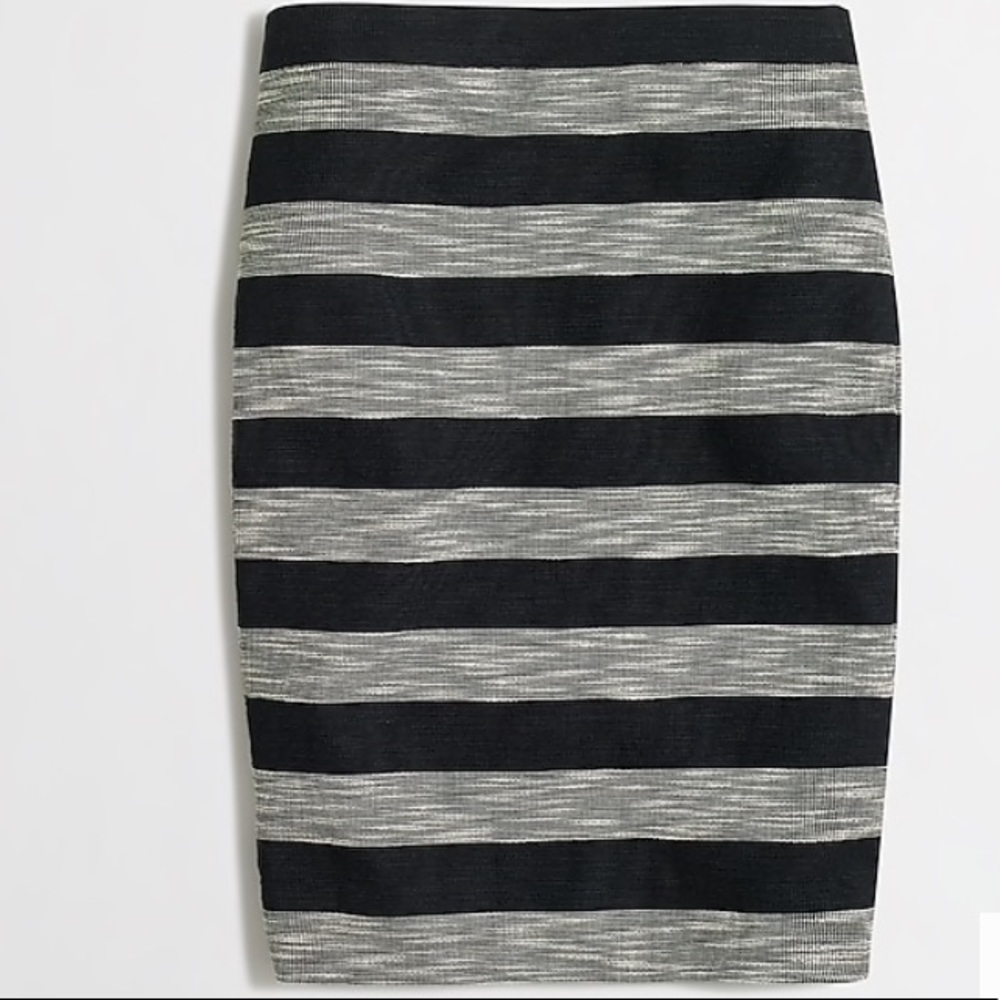 JCrew striped jacquard pencil skirt